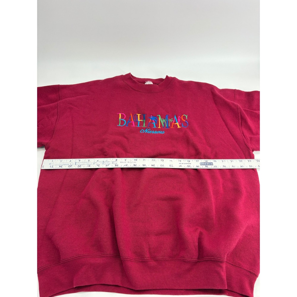 Vintage‎ 90s Fruit of the Loom Bahamas Nassau Embroidered Sweatshirt XL - Picture 5 of 8